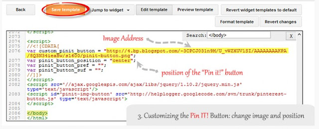 How to Add a Cool Pinterest Pin it Mouseover Button Effects on Blogger/Blogspot Image