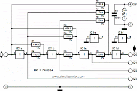 4-Bit Analogue to Digital Converter  Circuit diagram