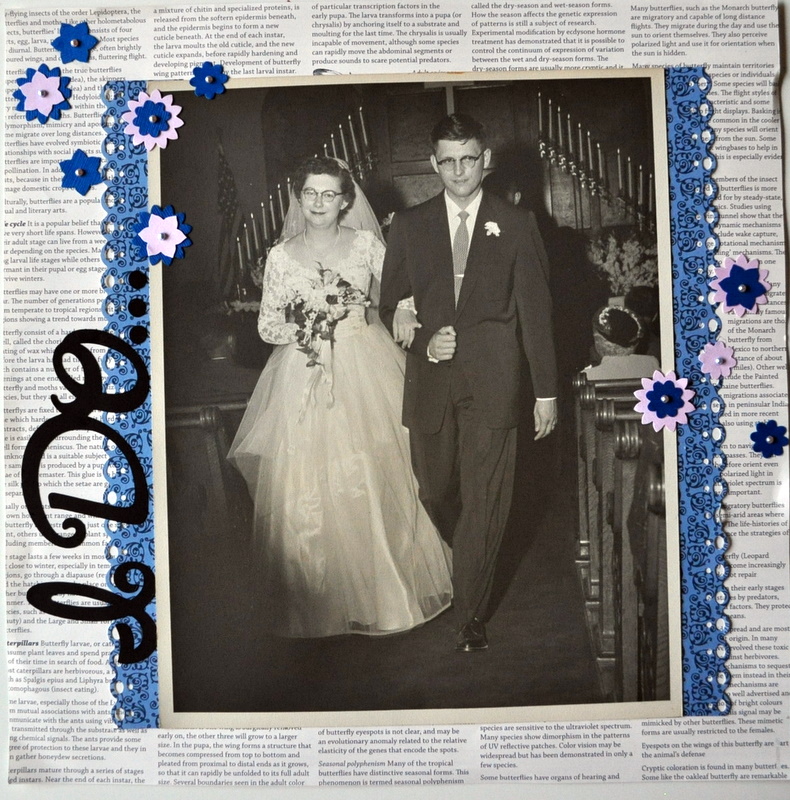 Two double Scrapbook layouts Vintage Wedding