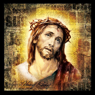 صورة الرب يسوع المسيح يحمل إكليل الشوك.