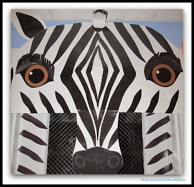 Decorated Classroom Door with Zebra Theme (face detail) via RainbowsWithinReach