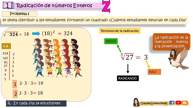 radicación de enteros