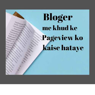 Bloger me khud ke pageviw ko kaise hataye