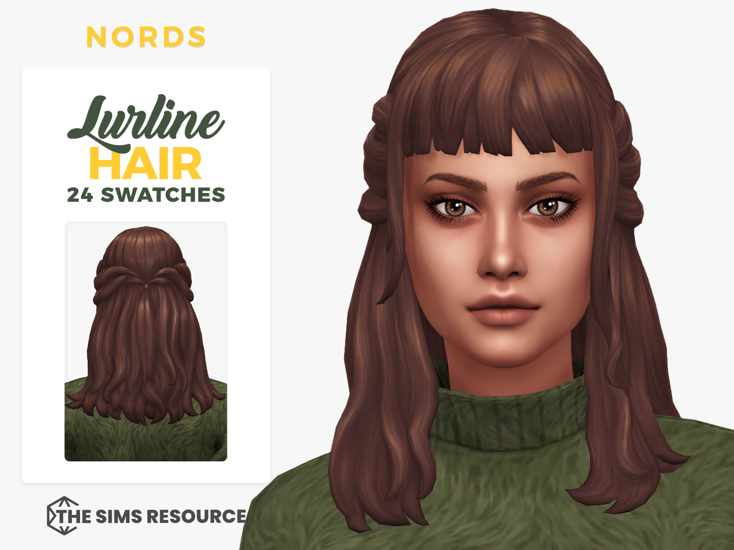 Lurline Sims 4 CC Hair