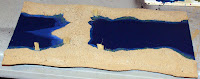 Step 3 And 4 - Stipple Knarlock Green and hot glue scrub brush pieces