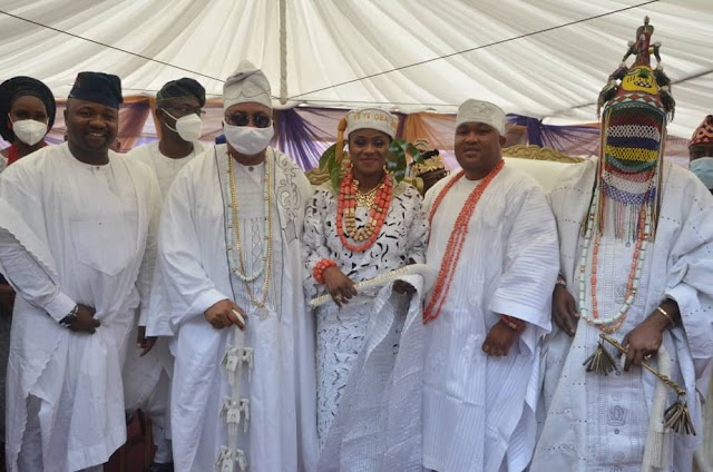 Ogun House Of Reps Member, Hon. Adewunmi Oriyomi Onanuga Becomes Yeye Oba, Ewusi Makun, Sagamu [ PHOTOS]