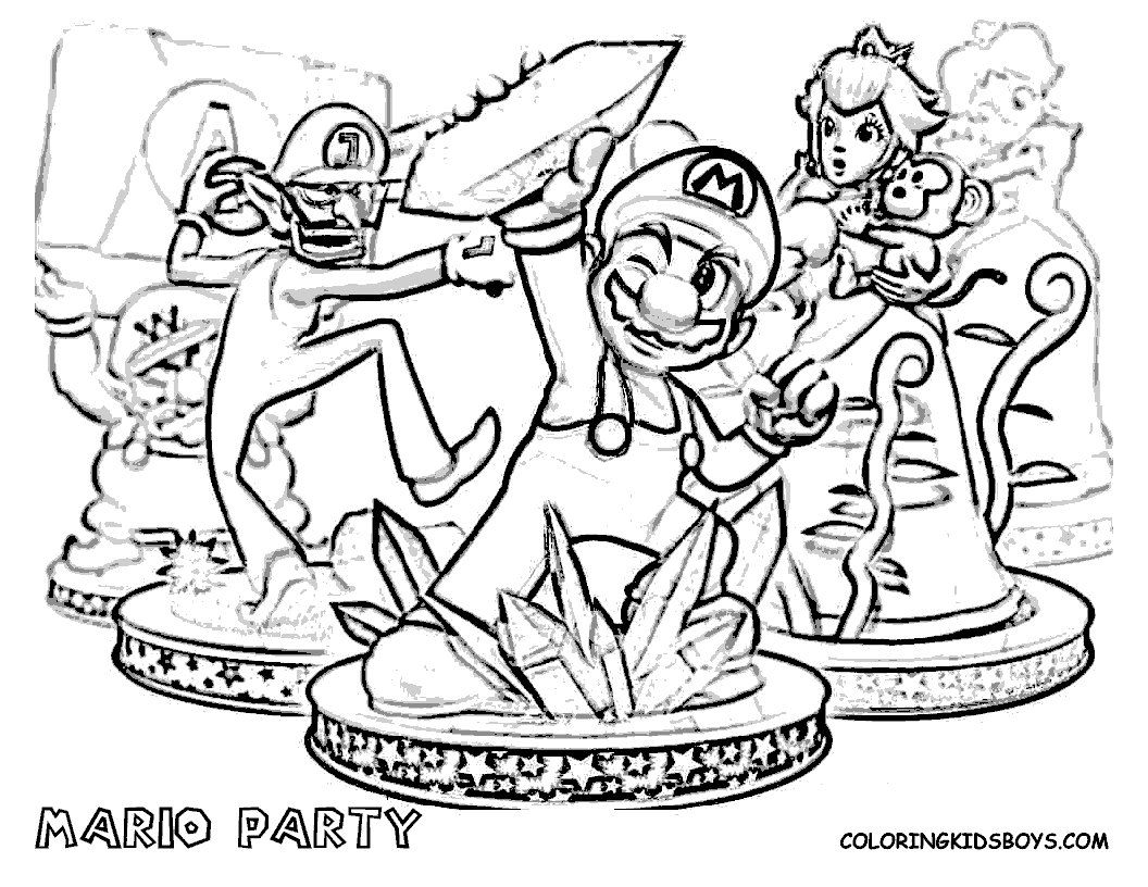 Cartoons Coloring Pages: Super Mario Coloring Pages
