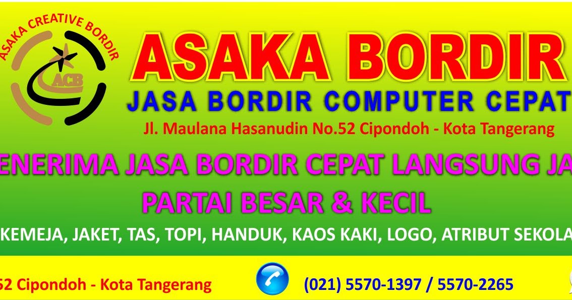 Jasa Bordir  Polo Shirt Tangerang 021 55701397 Lapak 