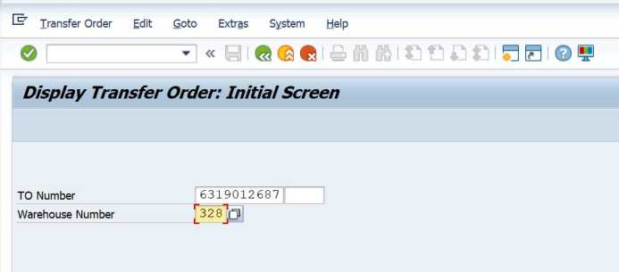 LT21 Tcode SAP - Display Transfer Order