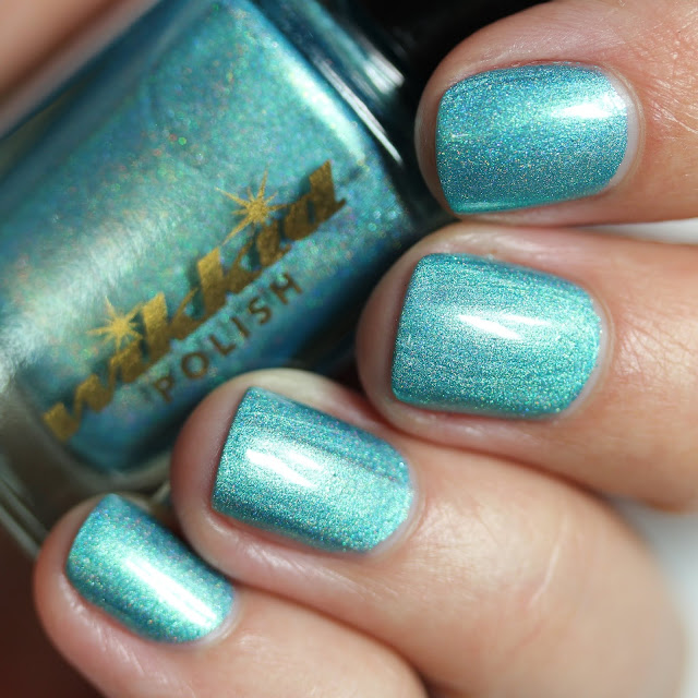 turquoise holographic nail polish