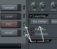 Layer controlling FPC and Sampler in FL studio