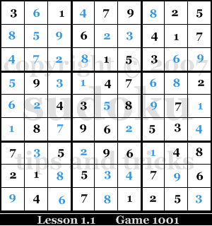 Sudoku 1.1: Full Sweep Solution