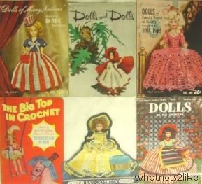 Dress-me doll crochet pattern American Thread DMC Big Top in Crochet Dorothy Lamour Betty Hutton Greatest Show on Earth 1950s