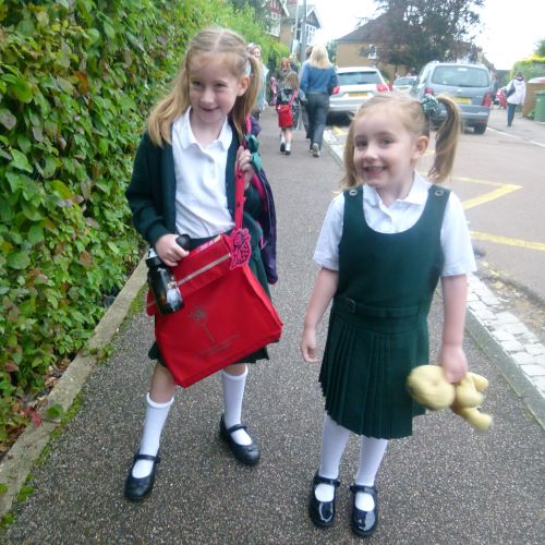 Stephs two girls going to school