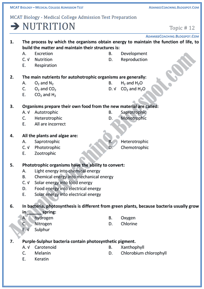 nutrition-biology-mcat-preparation-notes