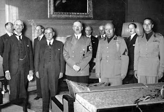 Chamberlain, Daladier, Hitler, Mussolini y Ciano