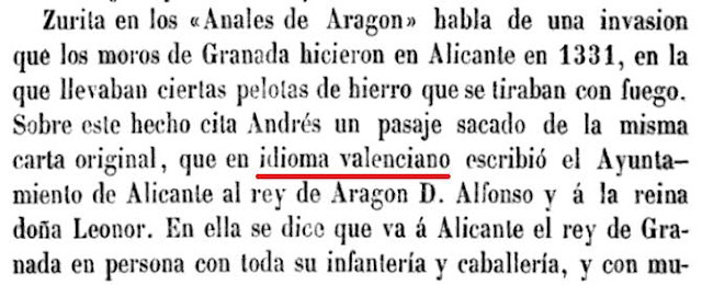 Preferixco an este lleidatà sitán al idioma valensiá que a datres filólogos catalanistes que defenen paísos que no existíxen.  Vicente Joaquín Bastús y Carrera: La sabiduría de las naciones, 1862