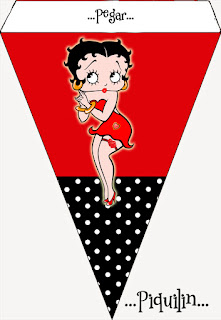 Banderines de Betty Boop  para imprimir gratis.