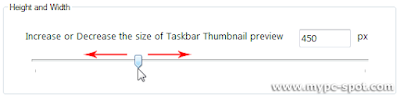 Merubah ukuran taskbar preview windows 7