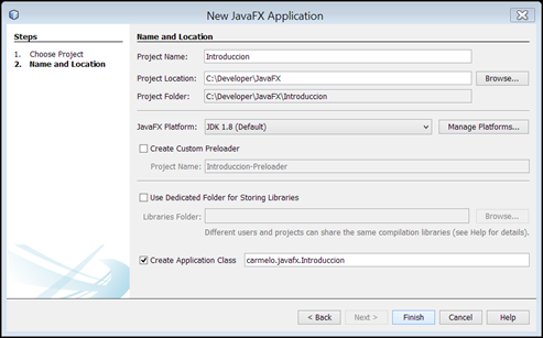 Crear aplicación javafx con netbeans