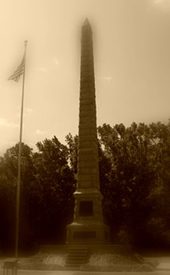 Monument at Point Lookout State Park dedicated to the Confederate prisoners of war who died here during the Civil War.