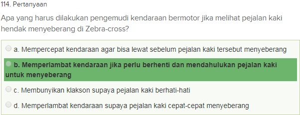 Contoh Soal Ujian teori SIM A dgn Kunci Jawaban Oktober 2018