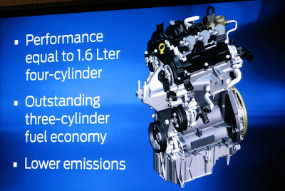 Photo: Ford's three cylinder one liter ecoboost engine