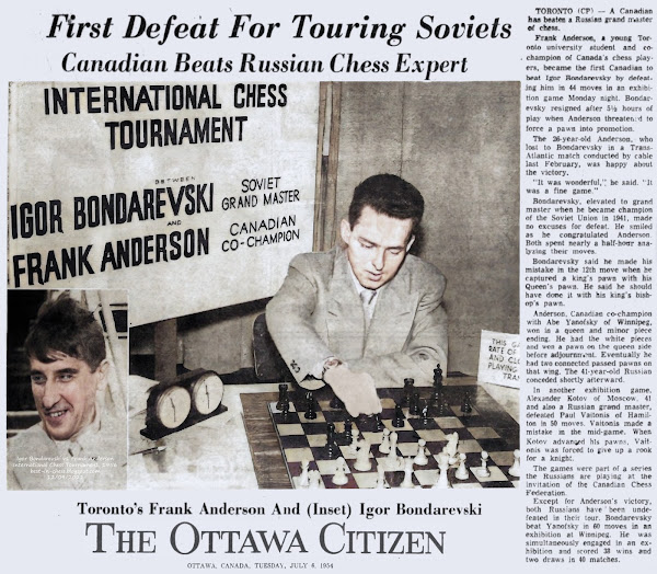 Canadian Beats Russian Chess Expert