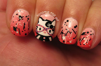 Hello kitty nail art designs