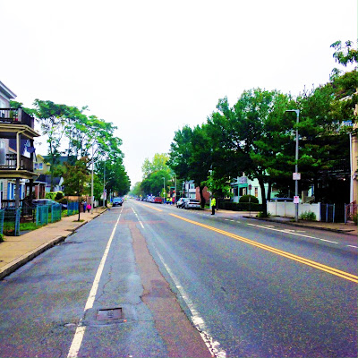 Washington St in Roslindale is Empty for the Roslindale Day Parade