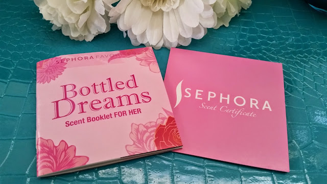 Bottled Dreams scent booklet and certificate