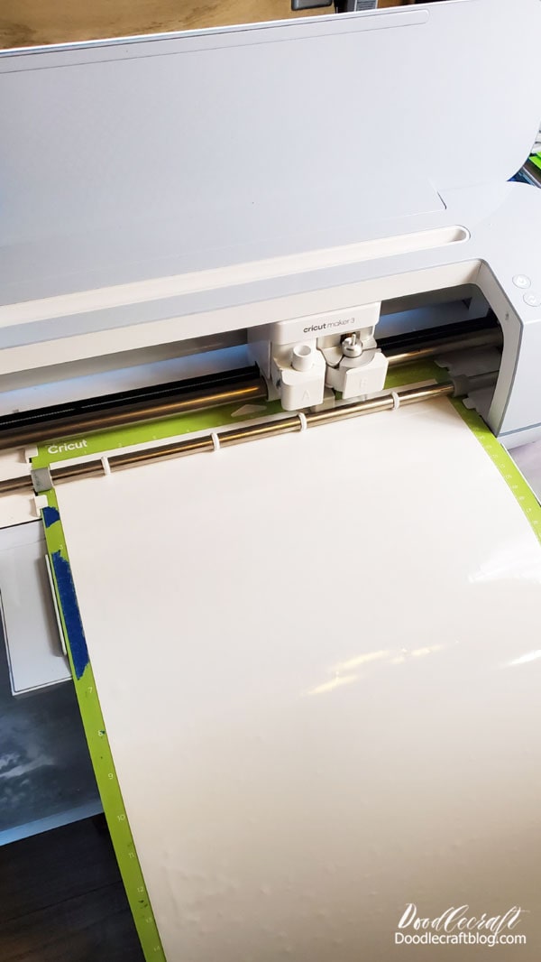 Step 2: Vinyl  While the paint is drying, measure the width and height of your board.   Use the Circut software, Cricut Design Space, to design the desired words for your board.     Fit the letters so they will fit the width and height of the board.