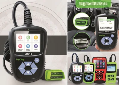 JD316 Car Scanner Portable OBDII Vehicle Engine Fault Code Reader - TopDiag Automotive Diagnostic Scan Tool