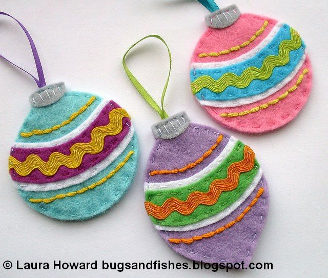 vintage-inspired felt ornaments