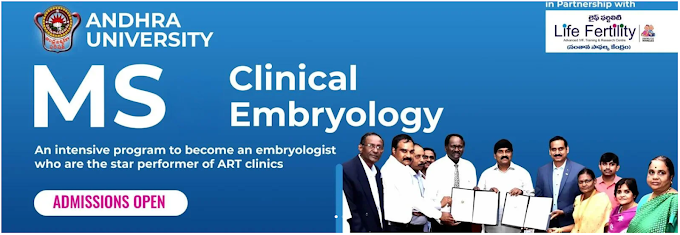 Andhra University MS Clinical Embryology Admissions 2024