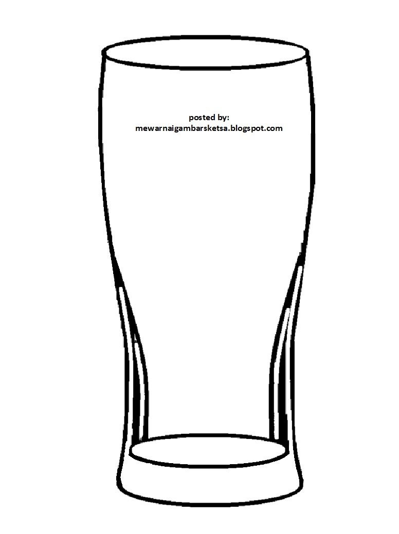  Mewarnai  Gambar  Mewarnai  Gambar  Sketsa Gelas  2