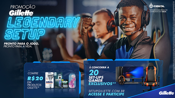 Promoção Gillette Legendary Set-up