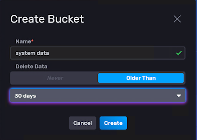 Creating a Bucket in InfluxDB