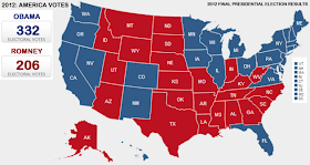 نتيجة الانتخابات الامريكية 2012 فوز اوباما على باقى المرشحين