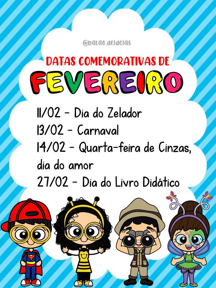 ✓ DATAS COMEMORATIVAS DE FEVEREIRO - 2024