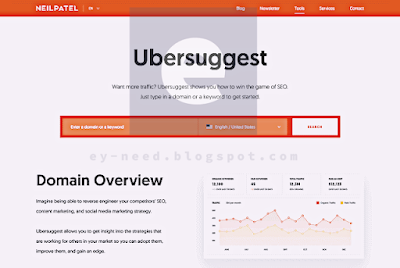 11. موقع كلمات مفتاحية ubersuggest