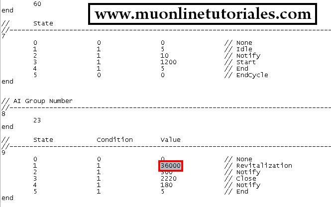 Configuración del tiempo