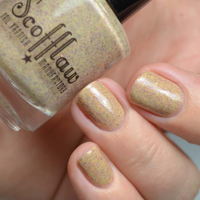 yellow nail polish with glitter