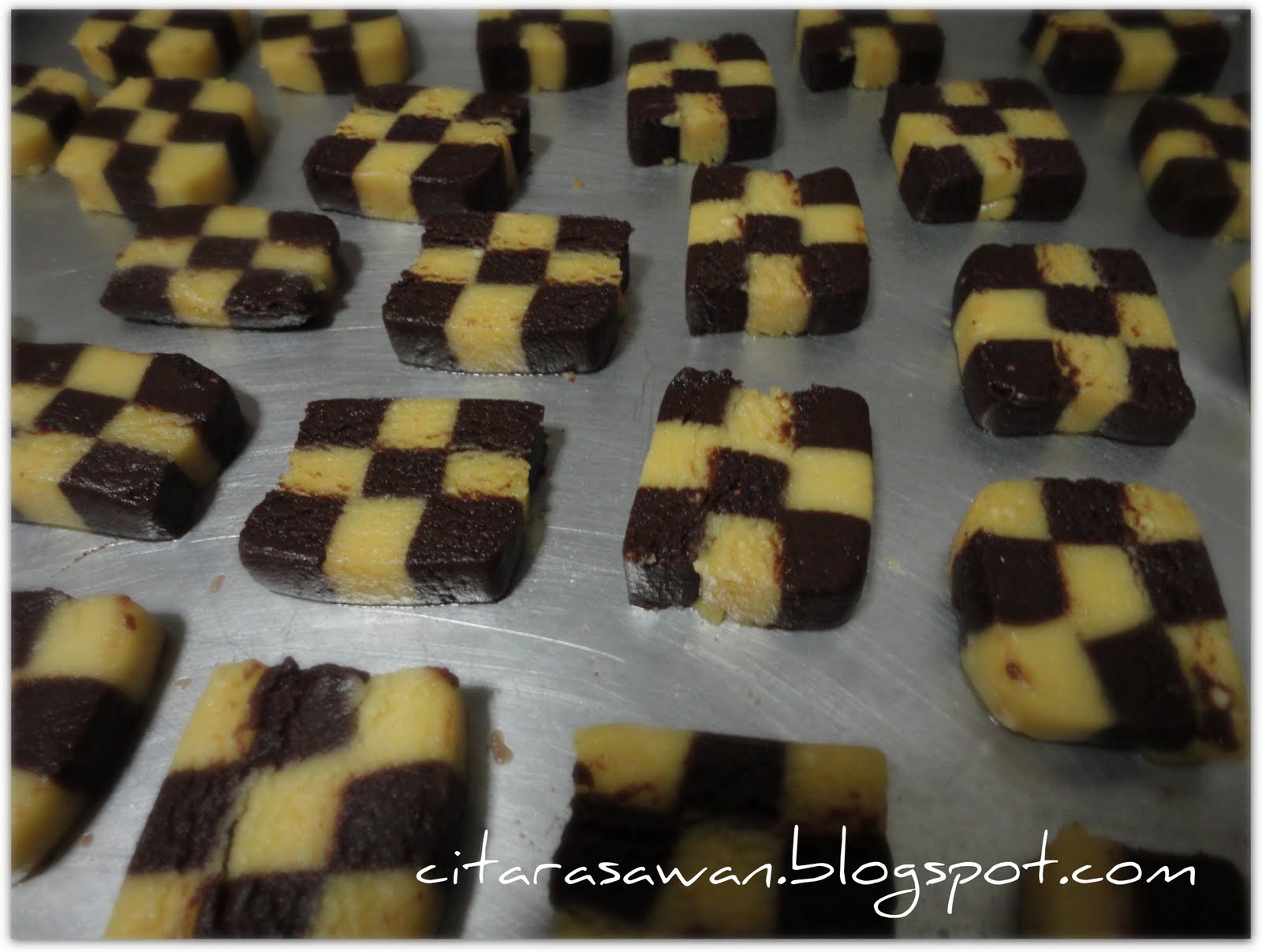Biskut Dam - Step by step / Checkeredboard Cookies 