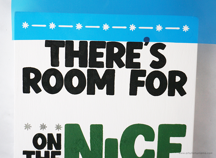 Nice List Elf Quote Sign