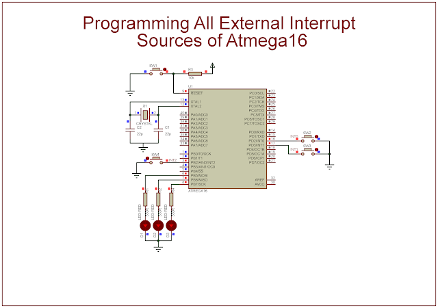 Programming All External Interrupt Sources of Atmega16