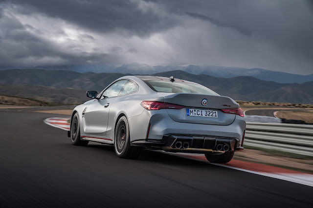 2023 BMW M4 CSL has electronically controlled flaps of the exhaust system.