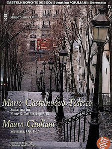 Music Minus One Flute: Castelnuovo-Tedesco: Sonatina for Flute & Guitar Op. 205 / Guiliani: Serenata, Op. 127 (Sheet Music & 2 CDs)