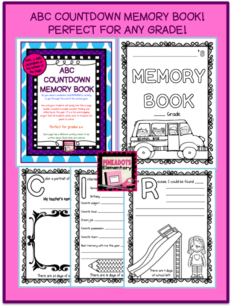 http://www.teacherspayteachers.com/Product/ABC-Countdown-Memory-Book-Perfect-for-End-of-the-Year-Any-Grade26-Days-1215037