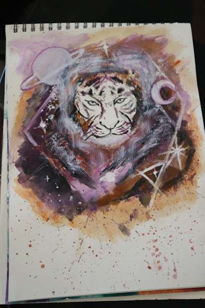 Tiger - one of Maya's latest art work.
